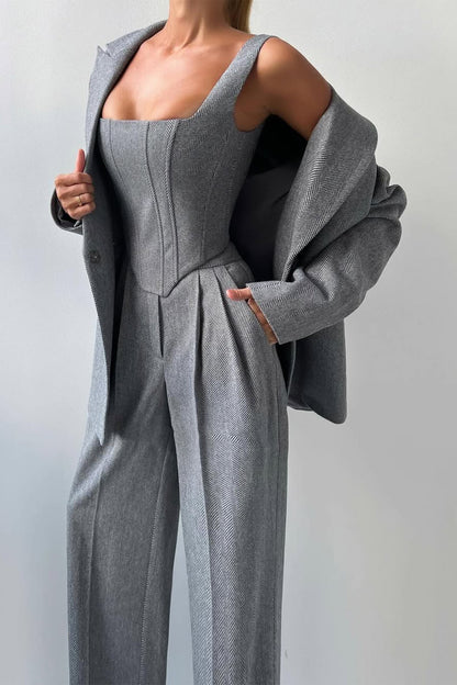 Grace | Ensemble de Trois Pièces avec Blazer Croisé