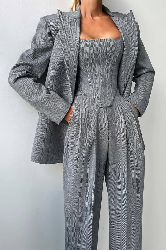 Grace | Ensemble de Trois Pièces avec Blazer Croisé