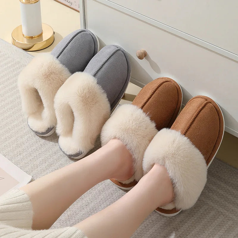 Chaussons d'Intérieur en Peluche pour Femmes avec Doublure Douce et Confort Accueillant