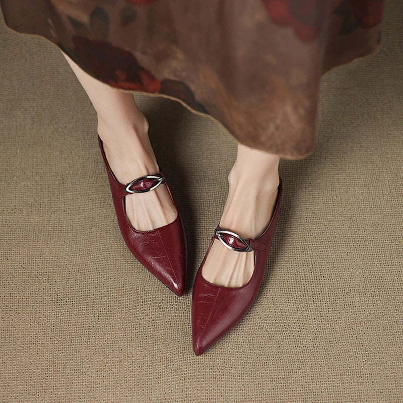 Clara – Mules en Cuir Naturel