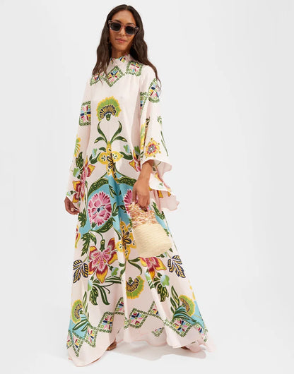Robe Maxi Florale Sculpted Elegance™