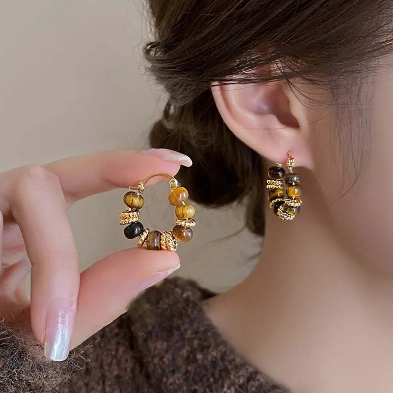 Boucles d'oreilles créoles vintage en forme de U