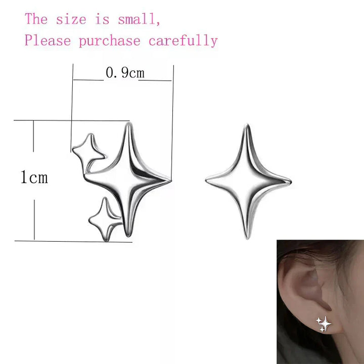 Boucles d'oreilles en chaîne étoile en argent sterling