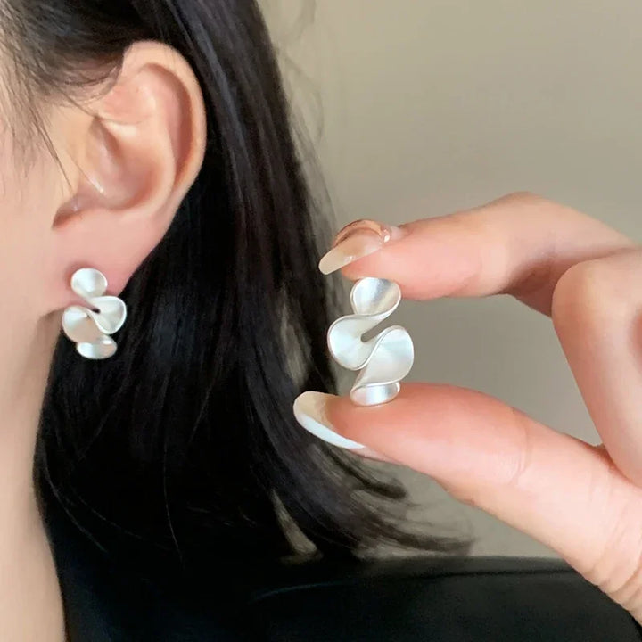 Boucles d'oreilles en argent sterling et or 18K en forme de fleur