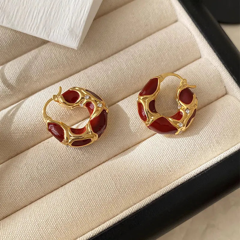 Boucles d'oreilles créoles vintage en forme de U