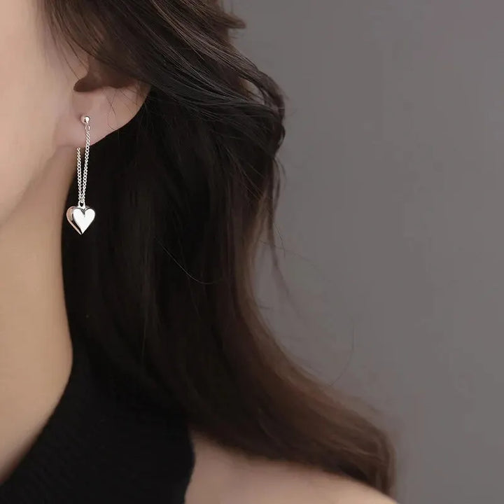 Boucles d'oreilles créoles en forme de cœur géométrique antique