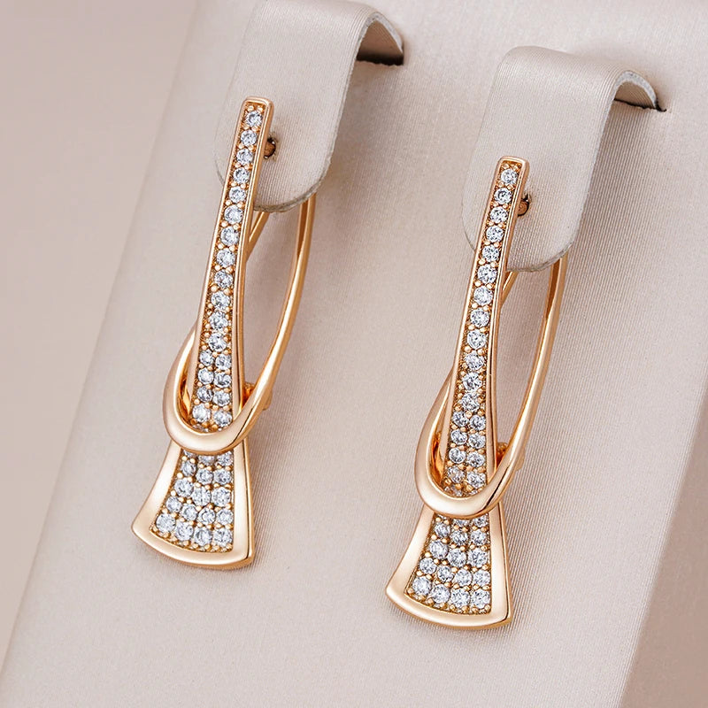 Boucles d'oreilles en cristal Radiant Layers | Or