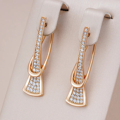 Boucles d'oreilles en cristal Radiant Layers | Or