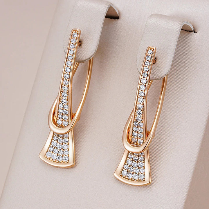 Boucles d'oreilles en cristal Radiant Layers | Or