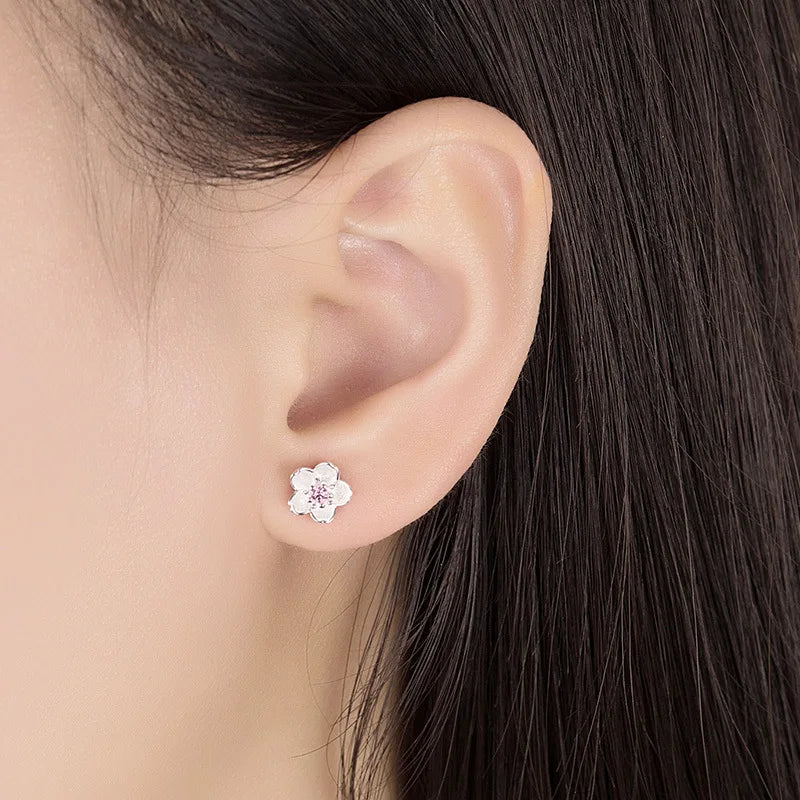 Boucles d'oreilles en fleur de zircon