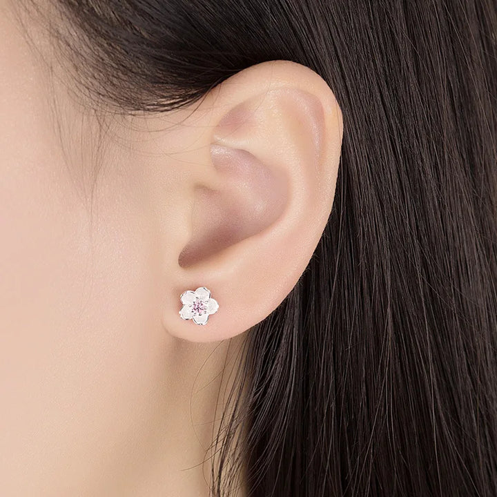 Boucles d'oreilles en fleur de zircon