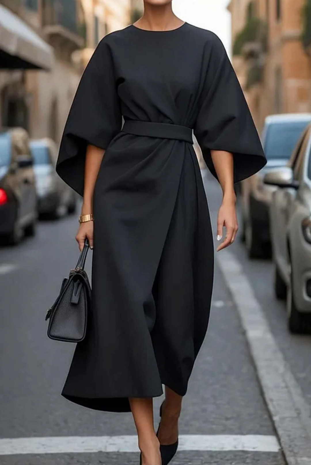 Clare - Robe maxi élégante avec ceinture à la taille
