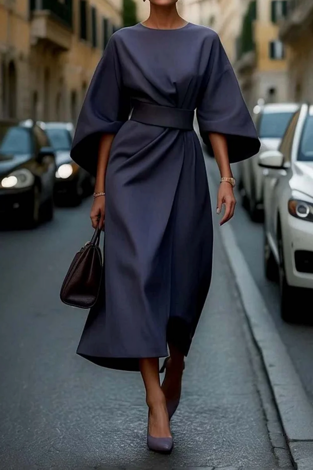 Clare - Robe maxi élégante avec ceinture