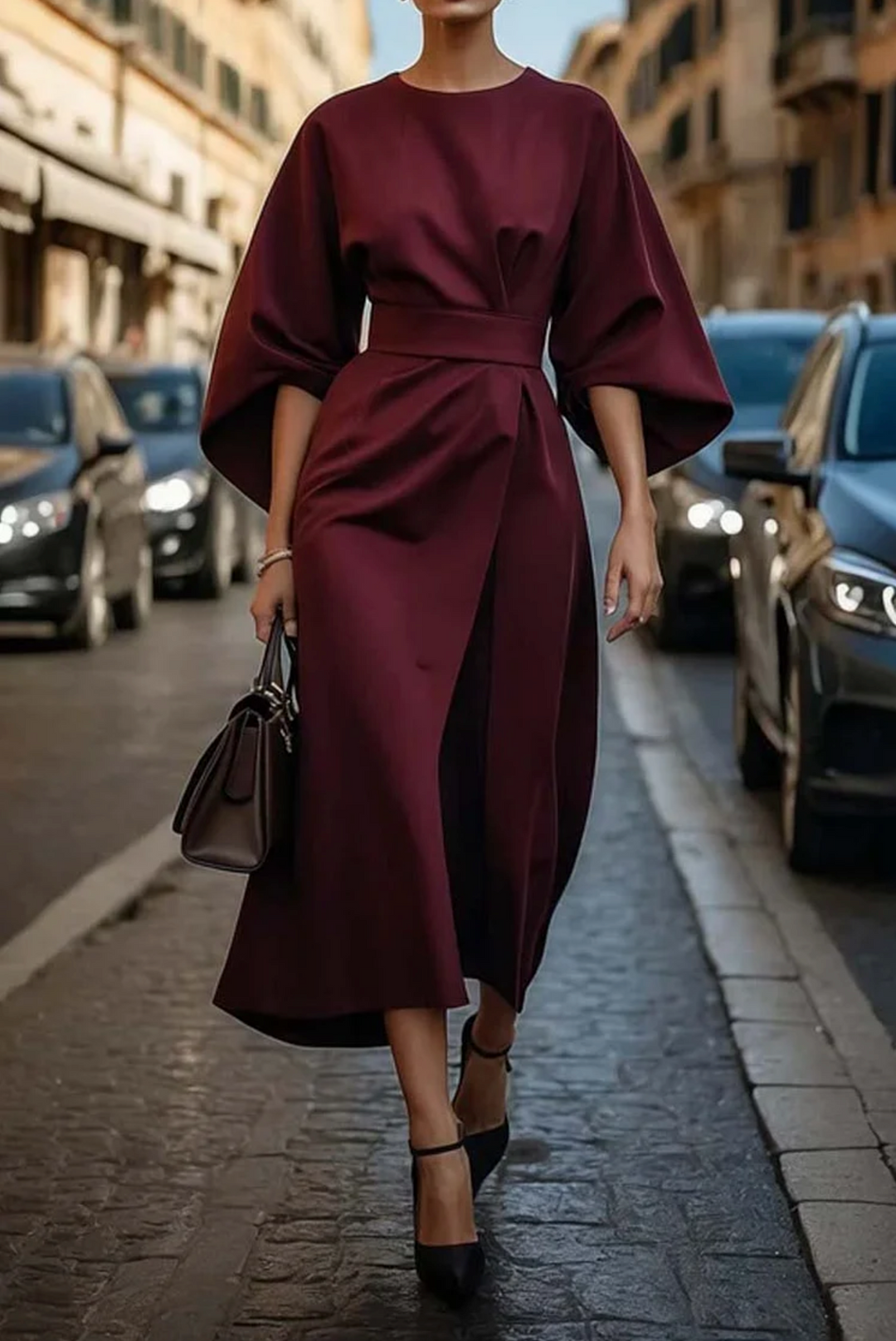Clare - Robe maxi élégante avec ceinture à la taille