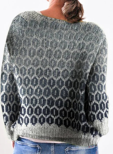 Bogumiła - Pull Tricoté Scandinave Rétro