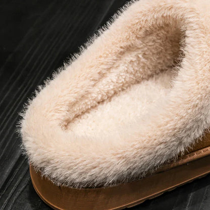Pantoufles pour Femmes en Peluche pour Intérieur avec Doublure Chaude et Semelle Antidérapante