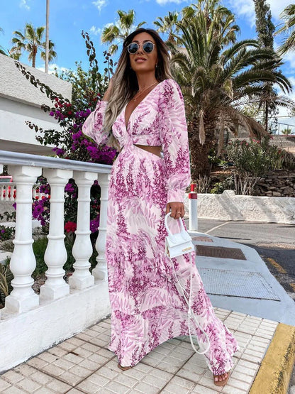 Robe Maxi avec Décolleté en V Amélie