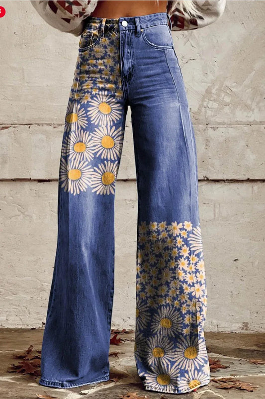 Azly - Pantalon fleuri décontracté et élégant