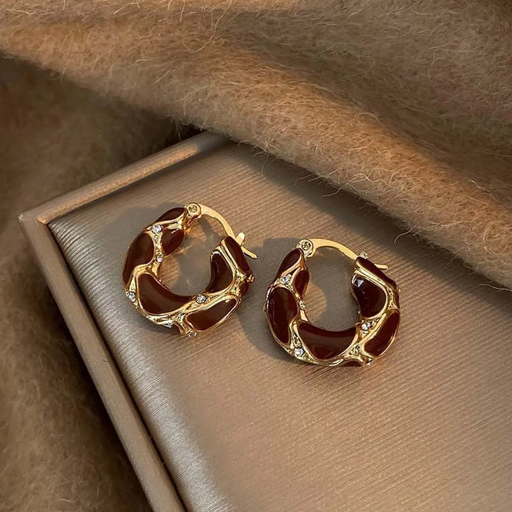 Boucles d'oreilles créoles vintage en forme de U