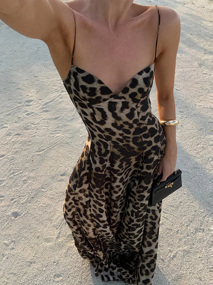 Antonella - Robe Maxi Léopard