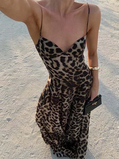 Antonella - Robe Maxi Léopard