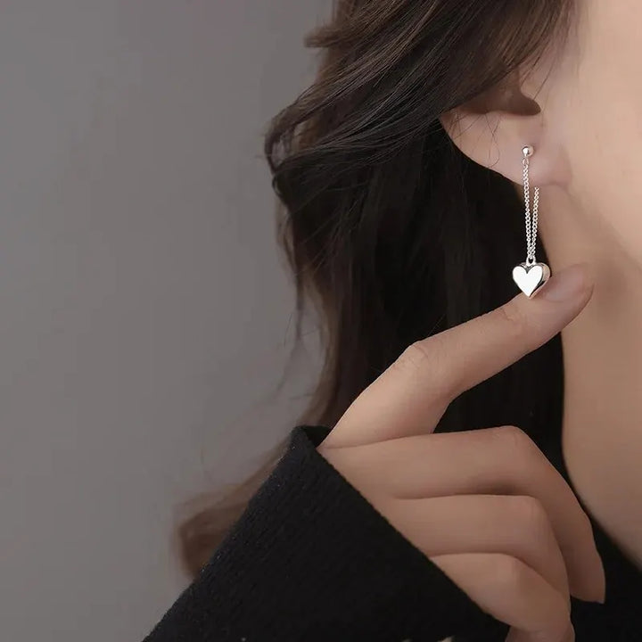 Boucles d'oreilles créoles en forme de cœur géométrique antique