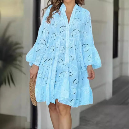 Robe Midi en Dentelle Rose - Élégance Intemporelle