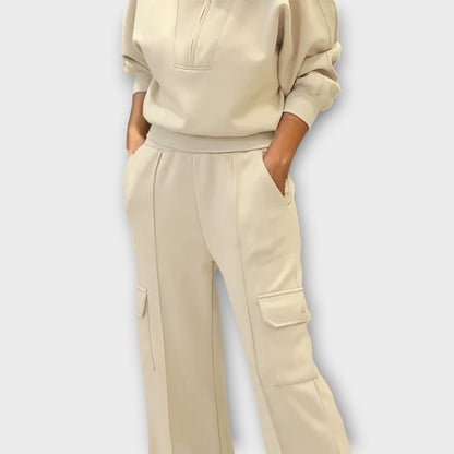 Ensemble de Lounge Élégant avec Pantalon Largement Ajusté