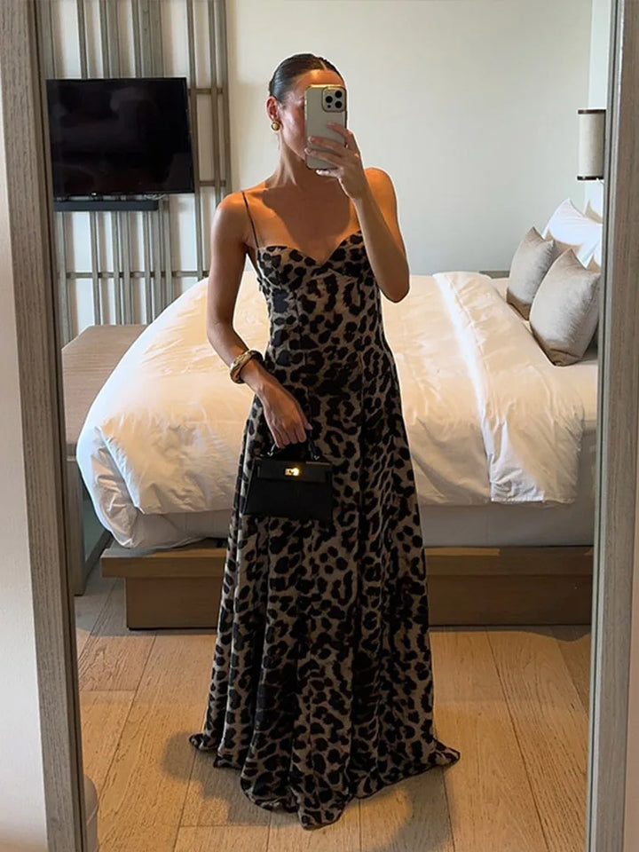 Antonella - Robe Maxi Léopard