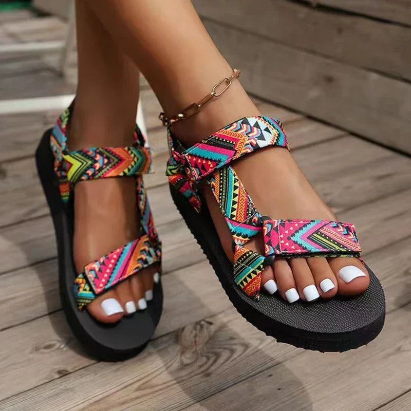 Carla - Sandales Comfort Vibrantes