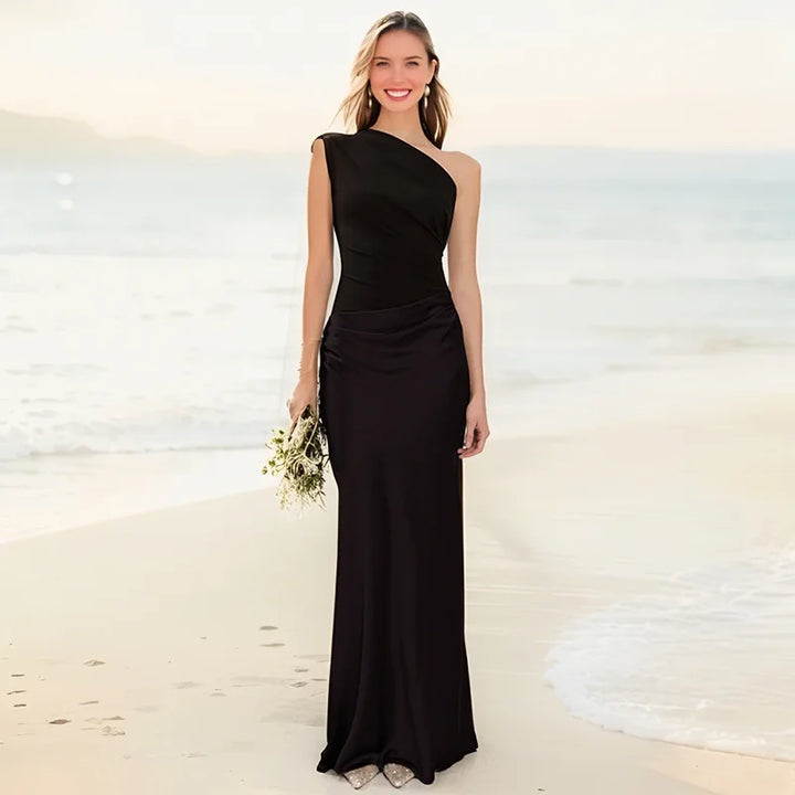 Ashley | Robe Maxi avec une Ceinture en Satin