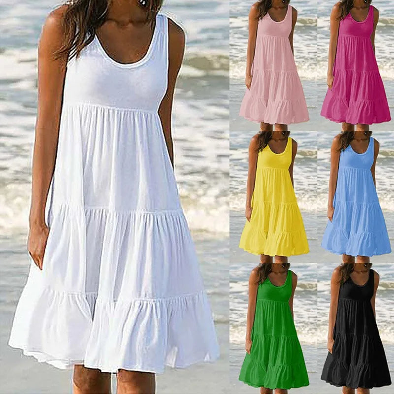 Layla™ - Robe Mini Sans Manches Boho