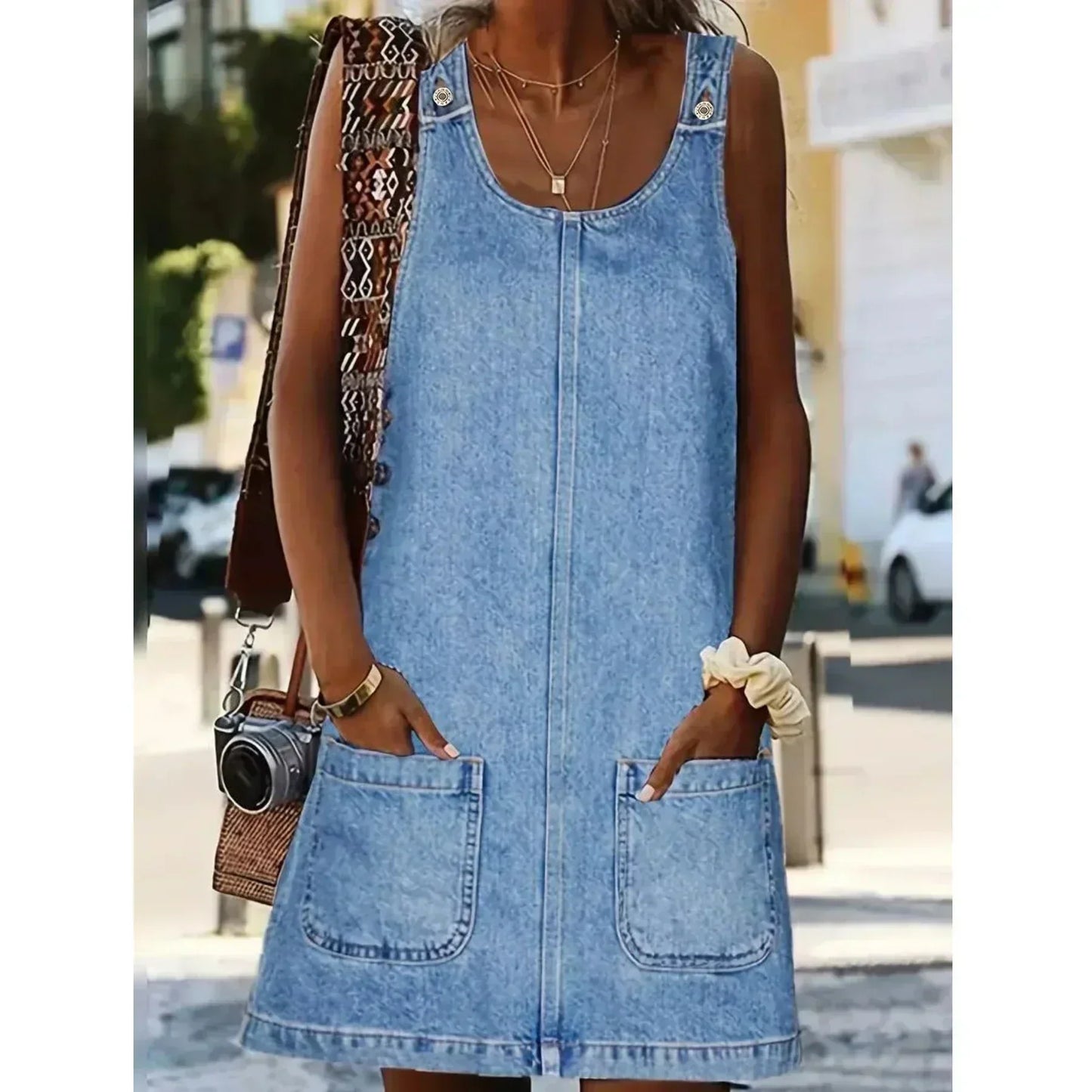 Robe en Denim-Look Relaxed Emma