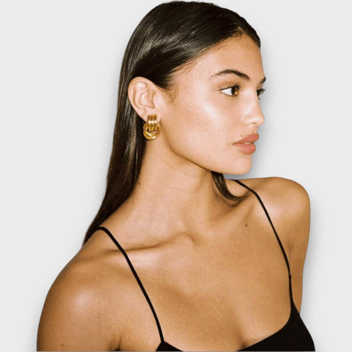 Nela – Boucles d'oreilles en filigrane doré