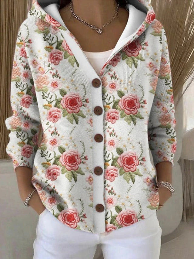 Cassidy | Cardigan Long Artistique et Chaud