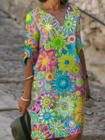Alva | Robe fleurie vibrante