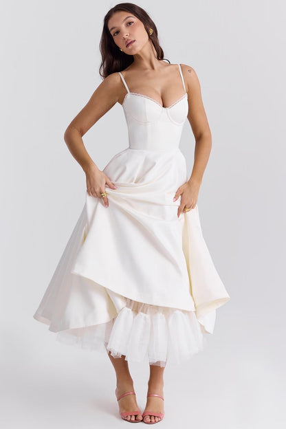 Minerva - Robe Princesse de Luxe à Bretelles Spaghetti