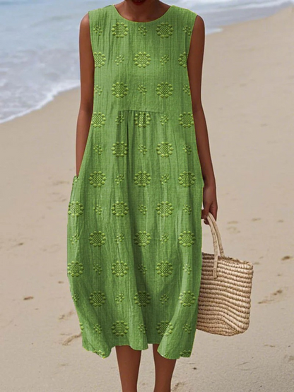 Audrey | Robe Midi à Motifs