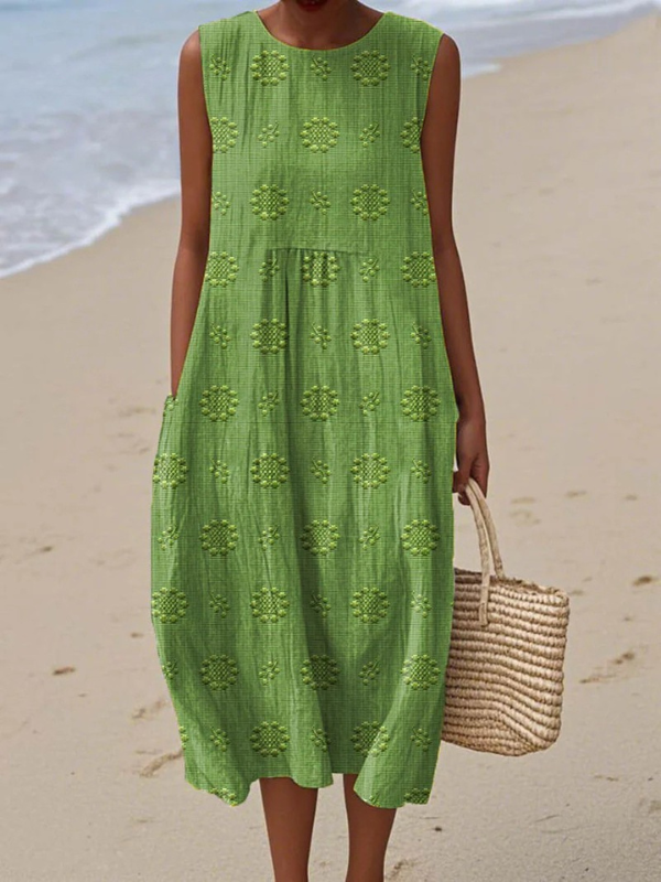 Audrey | Robe Midi à Motifs