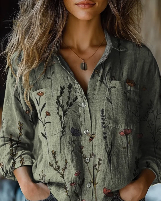 Georgeena | Chemise Longue en Coton Vintage
