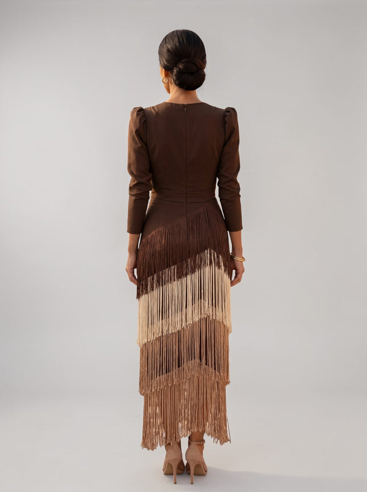 Sofia - Robe Élégante avec Franges
