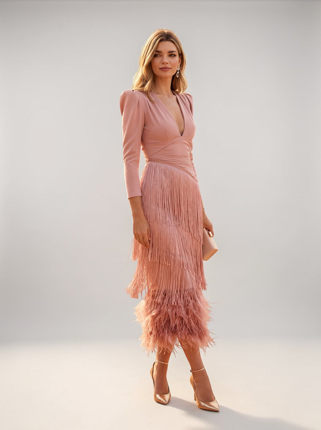 Sofia - Robe Élégante avec Franges