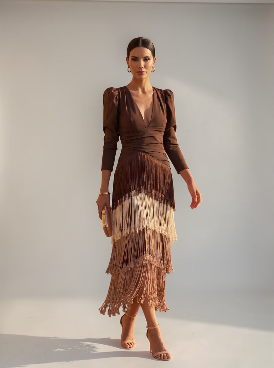 Sofia - Robe Élégante avec Franges