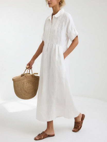 Lysandra™ — Robe Chemisier Légère pour l'Été