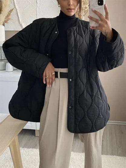 CAROLA | Veste d'Hiver Décontractée et Ample pour Femmes