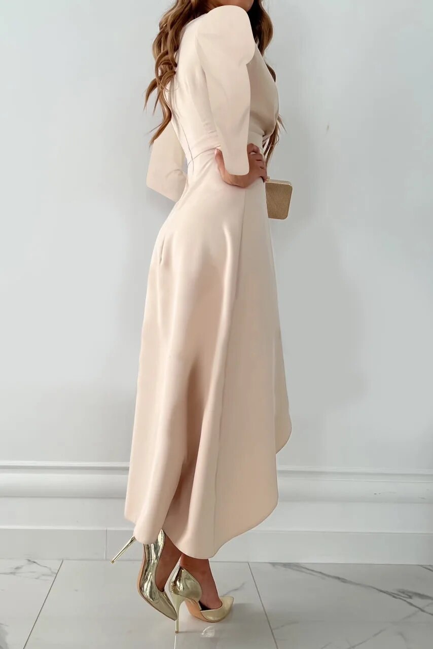 Gaby | Robe Enveloppante À Manches Longues Pour Femmes | Midi