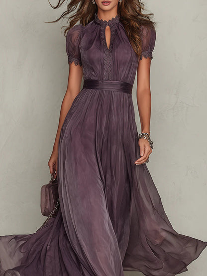 Ashley | Robe Maxi en Chiffon Vintage Élégante