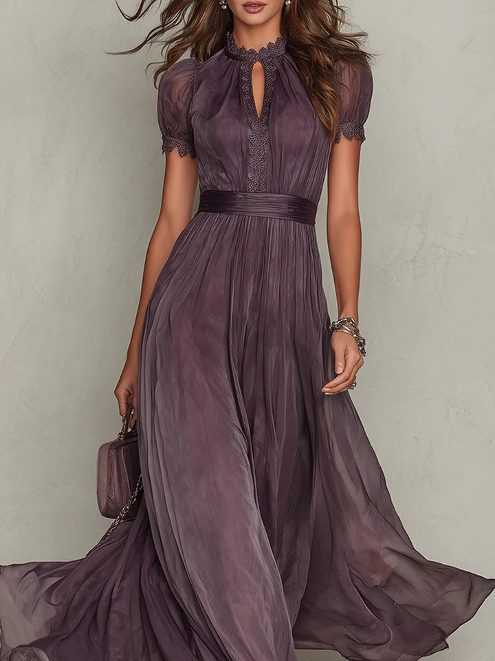 Ashley | Robe Maxi en Chiffon Vintage Élégante