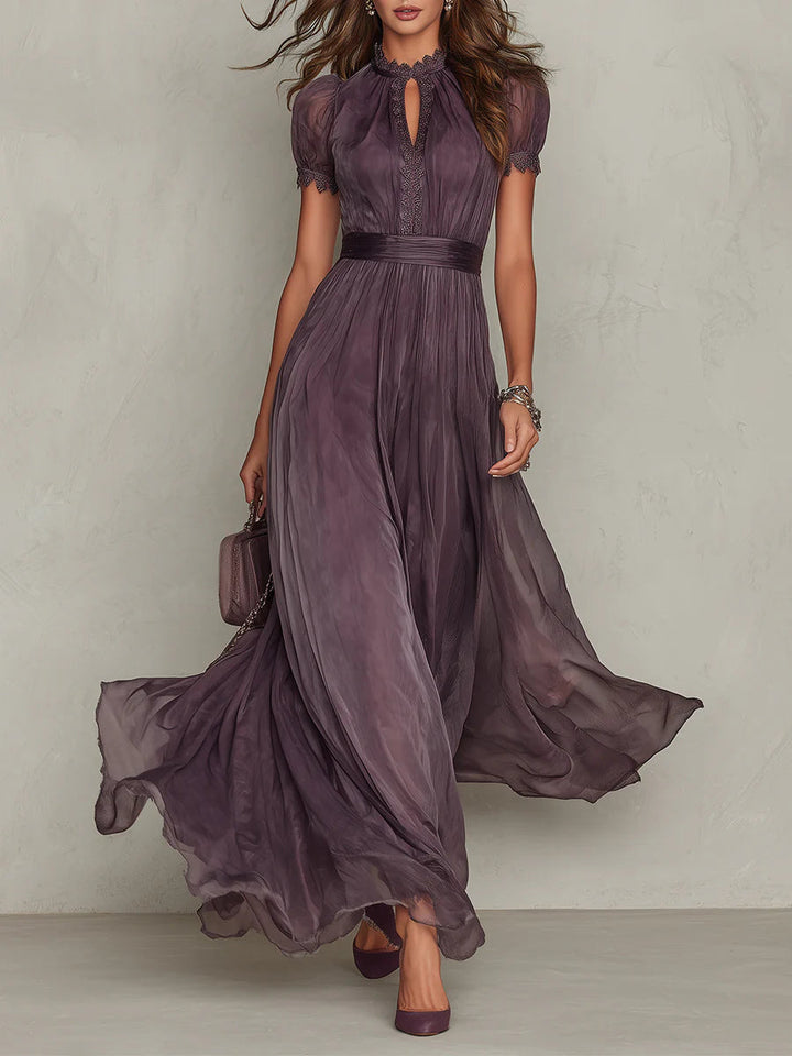 Ashley | Robe Maxi Élégante en Chiffon Vintage