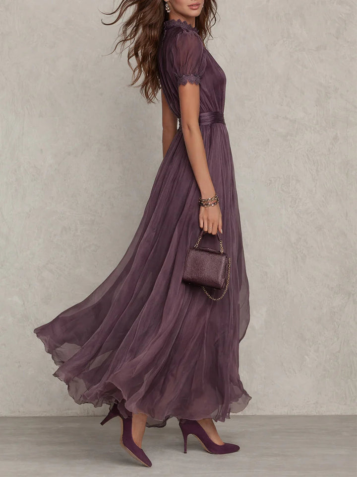 Ashley | Robe Maxi Élégante en Chiffon Vintage